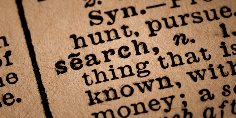 Word dictionary search SEO